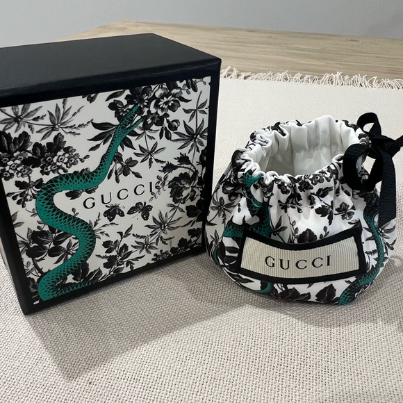 NIB GUCCI 925 Sterling Silver Interlocking GG Britt Bracelet - Picture 9 of 11